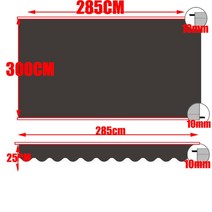 자바라텐트 가제보 우래탄창Tewango-300GSM 맞춤형 야외 천막 방수 패브릭 스토어 헤드 발코니 캐노피 커버, 23 custom size