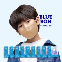 블루본 클래식 KF94 어린이 컬러마스크 주니어 중형 (10매)(50매), 키위그린, 10매