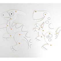 어린이집 움직이는 관절 종이인형 공룡만들기 4인 스스로 DIY수업 돌봄 집중력 창의