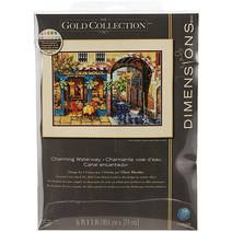 Dimensions 디멘션 프랑스자수패키지 유러피안 비스트로 11 x 16인치, Charming Waterway