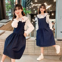 다인 체리 프릴 원피스 세트 주니어복 주니어원피스 여아원피스 여아옷 여아의류 주니어가을옷 초등학생옷 초등여아옷 초등학생원피스