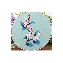 미리사몰 프랑스 십자수 세트 29종 DIY 키트 수 놓기 쿠션 액자 지갑 손거울 만들기 재료 학생 방과후 복지관 단체 수업 활동 패키지, 프랑스자수:눈꽃매화