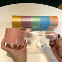 수지네작업실 테이프 볼 공 펄 만들기 말랑이 끈끈 끈쩍 취미 4.8cm 6cm, 오렌지