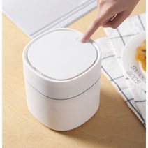 탁상용 미니 휴지통 원터치 책상 화장대 테이블 작은 소형 쓰레기통, 원터치형, 블루