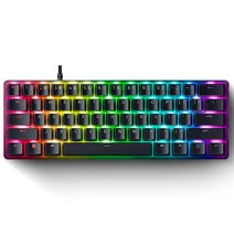 Razer Huntsman 미니 60% 게이밍 키보드: 아날로그 광학 스위치 - 더블샷 PBT 키캡 - 크로마 RGB - 온보드 메모리 - 휴대용 60% 폼 팩터 - 탈착식 타입, Classic Black_Analog Optical S