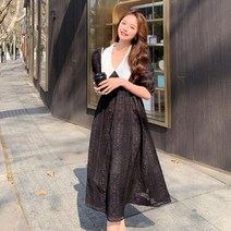 르누벨임부복임산부의류원피스점프수트롱원피스여자 자수원피스원피스 롱원피스 캐쥬얼 패션 프린트