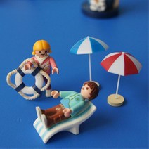서핑샵 장식품 파라솔 썬베드 미니어쳐 카페 선반 실내인테리어 카운터 개업선물, 파라솔 레드