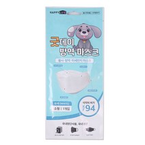 굿데이 방역마스크 화이트 소형 KF94, 1개입, 25개
