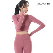 그리니치_크롭 슬림핏 요가복 커버업티셔츠 빅사이즈rs7016_3