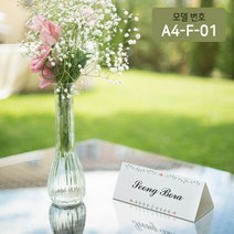 디자인글꽃 삼각종이명패(꽃문양장식) 프린터용지 A4(30장) A4-F-01