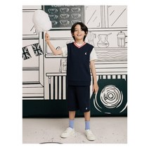 빈폴키즈 3SET 조끼형 스웨트 셔츠 네이비