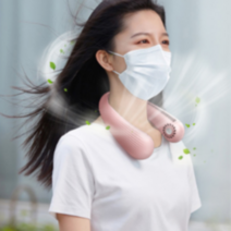 휴대용 목에거는 날개없는 목걸이 넥밴드 에어컨 선풍기, 화이트