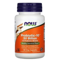나우푸드 프로바이오틱스-10 500억 Probiotic 50 베지 캡슐, 3개 묶음