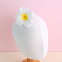 유어밤 헤어코사지 셀프웨딩 머리장식 플루메리아 집게핀 휴양지 하와이안 꽃핀