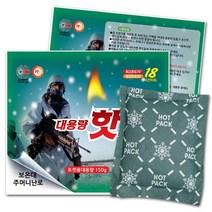 즐거운쇼핑 국산군용포켓용핫팩 150g, 60매