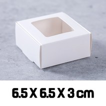 투명 창 사각 선물상자 화이트 마카롱 쿠키 간식 포장, 205M_투명창사각(화)