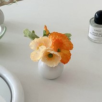 감성인테리어소품 기발한아이디어상품 예쁜인테리어가구 미니어처 셀프인테리어 소품샵 앤틱소품, 초승달 하얀 입마개 꽃병+4수 우미인