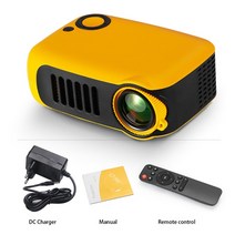 천장빔프로젝터 업소용 미니 빔프로젝터 휴대용 LED 비디오 프로젝터 3D 홈 시네마 시어터 게임 레이저 비머 스마트 TV 박스 HD 포트 A2000 을 통해 4K 1080P, CHINA_Yellow | 영국 플러그, 12.Yellow - 영국 플러그