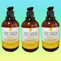 안셈 선블럭 에바끌레르선크림 내추럴 바이오미네랄 선크림 SPF 50+/PA+++대용량 500ml 3EA