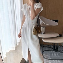 90011 햅번 핀턱 테이핑 롱 여름 가을 원피스