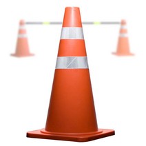 칼라콘 주차금지 꼬깔 주차콘 출입금지 도로 안전 공사현장 표지판 3개, 주황 3개