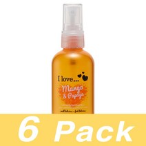 I Love 망고 파파야 리프레싱 바디 미스트 Mango Papaya Spray Rafra?chissant 100Ml 6개