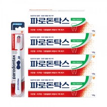 파로돈탁스 데일리 후로라이드 치약 100g 4개검앤티스 칫솔 1개
