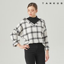 탱커스 체크 배색 레이어드 데일리 긴팔 셔츠 (TT4BL027L0)