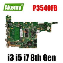 컴퓨터부품 호환 노트북 메인 보드 4G 8G RAM ASUS PRO P3540F P3540FB P3540FJ P3540 마더, 3.4G I5-8265U V2G