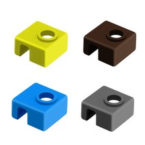 3d프린터 1/3/5PCS 3D 프린터 MK8 실리콘 케이스 보호 커버 히터 블록 Ender 3 CR10 Anet A8 Hotend 양말, [02] 3 PCS, [02] Black