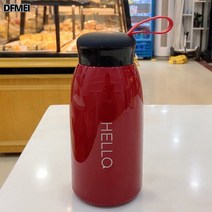 DFMEI 심플 텀블러 여물컵 휴대용 크리에이티브 남자 상큼 빈티지 개성컵, 할레 라지-520ml-레드(업그레이드), 싱글컵+컵솔+스티커+컵받침