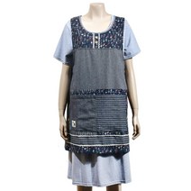 50대여성 가정용 활동편한 단추형 앞치마 수납용 가게앞치마 급식용 단체급식용, FREE, 레드
