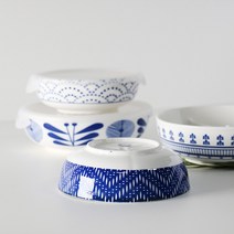 하루 도자기 뚜겅 세칸찬기 2size 택1p, 에스닉