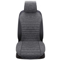 자동차 시트 커버 보호 쿠션 겨울 차량 실내 용품 아마 보호대 여름 그레이 린넨 범용 등받이 패드 인테리어 트럭 Suv 또는 밴, Gray 1 Seat, Gray 1 Seat