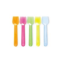 [팩] 9.6cm 튼튼이 스푼 5색 형광혼합 1팩 650개 벌크포장 젤라또 아이스크림 요거트 요플레 일회용 티스푼