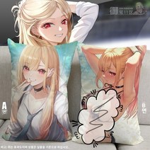 Kitagawa Uimome 2D 높이 장비 소형 소형 쿠션, M 모델, 피치 스킨 원단 베개 심을 포함하는 내마모성 및 손잡이