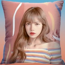 블랙핑크 포토카드 쿠션 굿즈 블랙핑크 선물 쿠션, 35X35cm, N