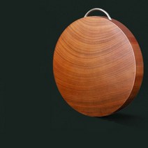 더블 페이스 라운드 도마 블록 스테인레스 리프팅 핸들 밀도 경도 단단한 목재 철, U Handle_30X5CM