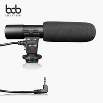 입체 고감도 3.5MM 외장마이크 MIC-01 GoPro 호환, MIC_01_블랙