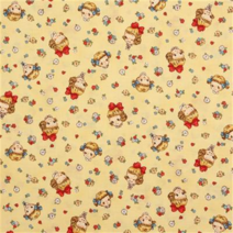 엔조이퀼트 캐릭터 빈티지 피드색 줄무늬 일본 수입 퀼트 원단 - 면20수 퀼트게이트 마가렛 앤 소피, 7.14C-옐로우