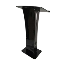 조립식 아크릴 단상 강연대 투명 강의대 사회대 교회, A 투명한 UV 인쇄 로고 어셈블리