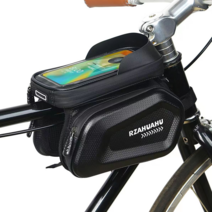 자전거가방 핸드폰 휴대폰 수납가방 자전거 방수 프레임 보관가방 라이딩가방, 블랙, T03- 하드커버 프레임가방-블랙(적재