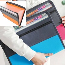 파스텔 투톤 지퍼형 A4 칸칸 파일 케이스 문서철 카다로그홀더 화일집