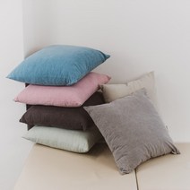 코튼샤워 피그먼트 네모 사각쿠션, 핑크