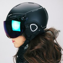 [스노우보드헬멧블루투스] 듀마 위너 스키 스노우보드 고글 일체형 헬멧, 듀마위너 블랙