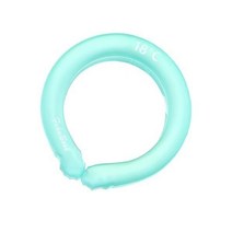 NIYANGLE 1pc 아이스 볼스터 재사용 가능한 넥 쿨러 동결 냉각 랩 칼라 공급 열, 18X17X2CM, Sky-blue