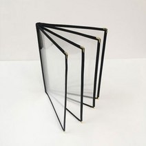 [을지메뉴] 투명메뉴판 블랙 4page