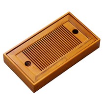 전통 원목 다도 차판 차 트레이 세련된 대나무 중국어일본어 서빙 상자 저 배수 유형, s