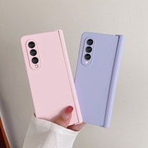 봄산 갤럭시 Z 폴드 3 4 파스텔 힌지보호 슬림 하드 케이스