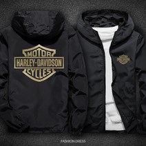 Harley Davidson 할리 데이비슨 야마하 재킷 가와사키 오토바이 후드 코트 오토바이 면 코트 반사 재킷, 재킷M165 50kg, 강황색 할리 블랙 도금